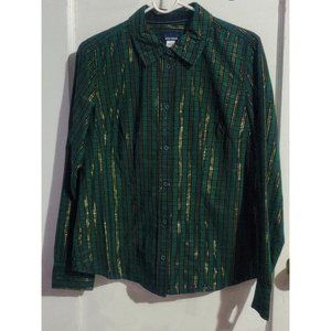 Green Plaid Long Sleeve Shirt